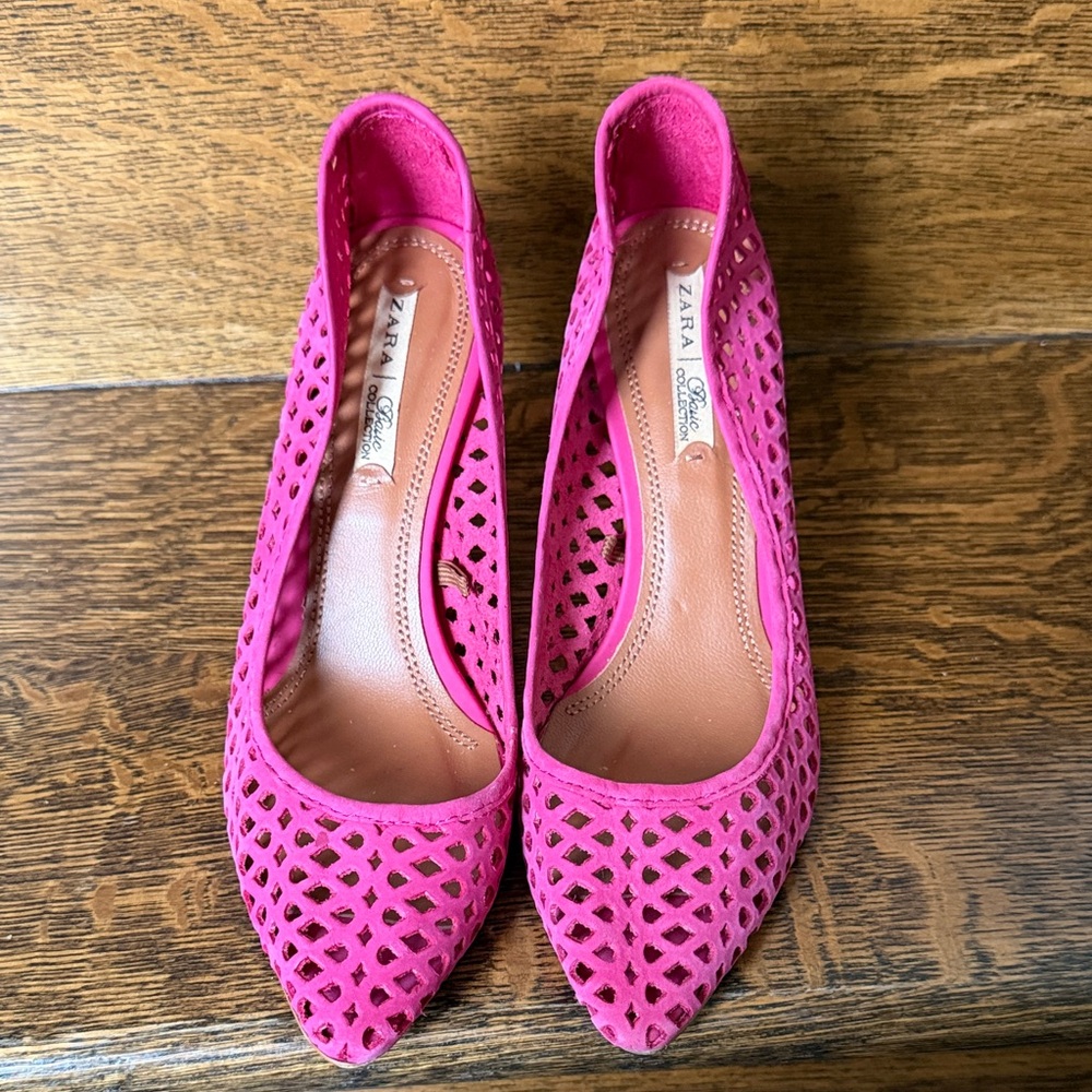 Zara Fuchsia Cutout Heels